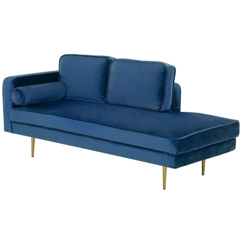 Beliani Chaise Longue en Velours Bleu Marine — Test & Avis