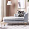 Beliani Chaise Longue Gris : rétro & glamour, confort qui dure