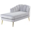 Beliani Chaise Longue Gris : rétro & glamour, confort qui dure