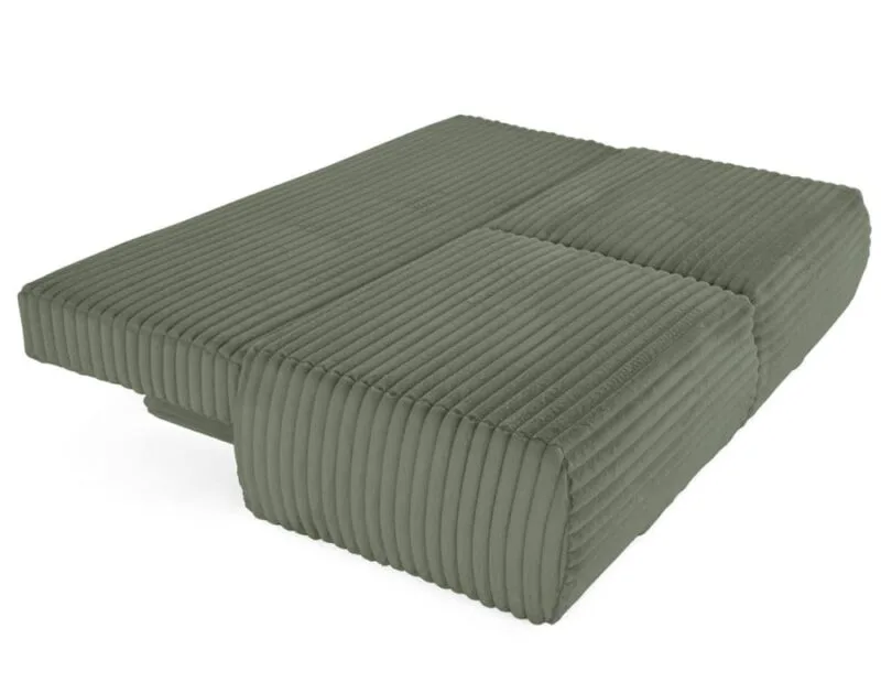 Best Mobilier Marvin : test du canapé convertible 3 places en fausse fourrure côtelée (vert) - Canapé Best Mobilier