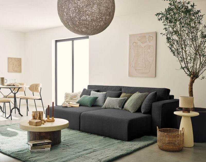 Best Mobilier Topaze (4 places) : notre test du canapé en velours côtelé