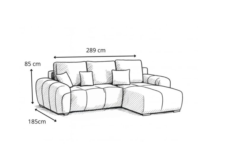 Canapé d’angle convertible Belugia – Confort et praticité au quotidien