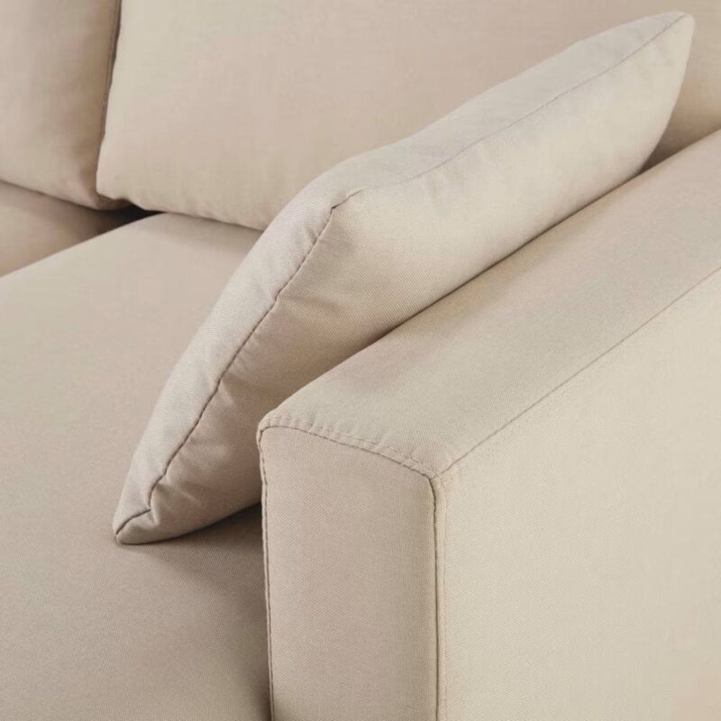 accoudoir beige du Canapé d'angle 3/4 places beige Joey