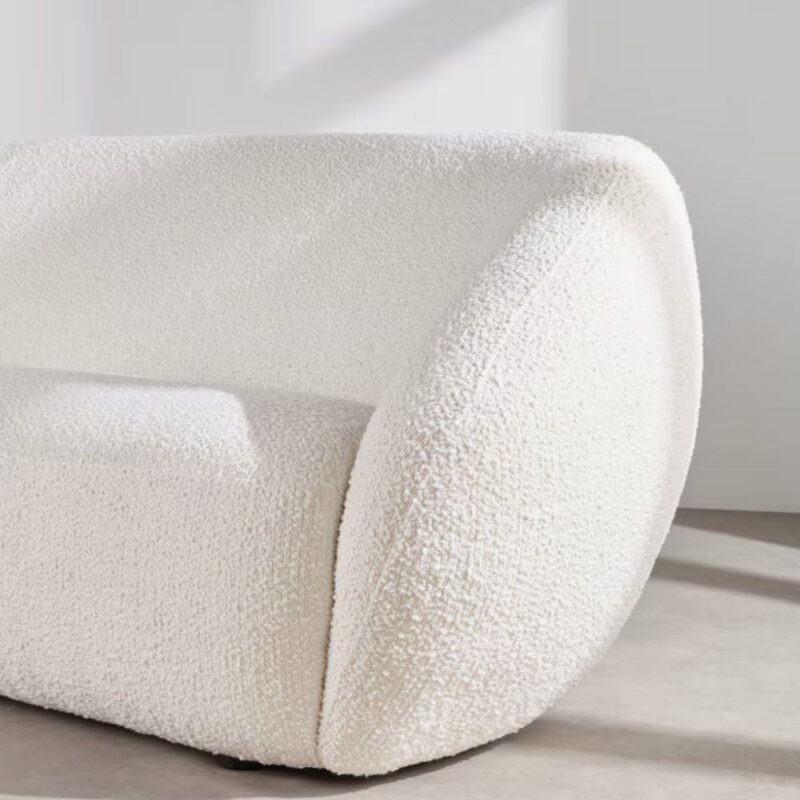 Mallow - Canapé arrondi 3 places en bouclette