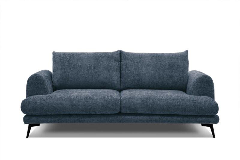 Courtois Laville Adria (3 places) : notre test du canapé bleu aux pieds métal