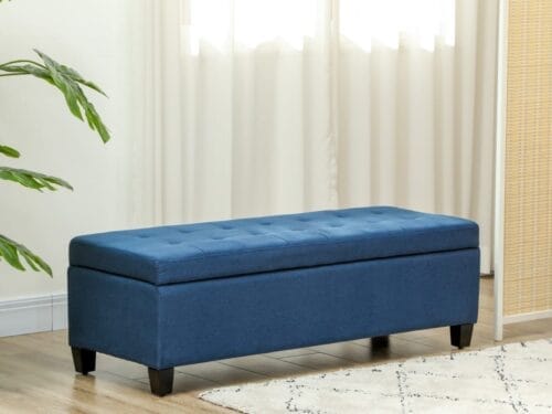 HOMCOM banc de rangement bleu : notre test sans filtre