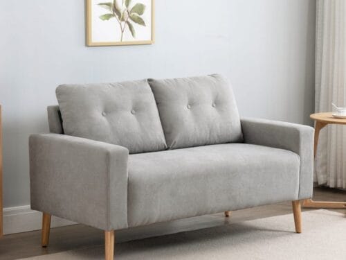 Homcom Canapé 2 places scandinave gris clair, Test & avis