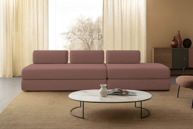 Kimo 5 places convertible : notre test du canapé droit 100 % mousse