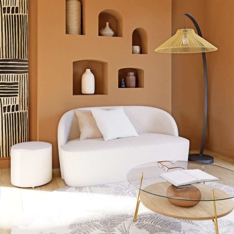 Maisons du Monde BLACKHILL : test de la banquette professionnelle 2 places (blanc)