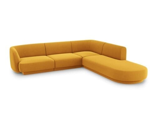 Micadoni Home, Test du canapé en tissu velours synthétique (Jaune)
