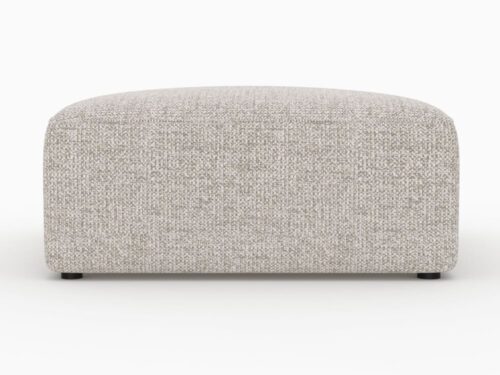 Pouf Hestia carré pour canapé modulable en tissu beige – Rendez-Vous Déco - vue détaillée