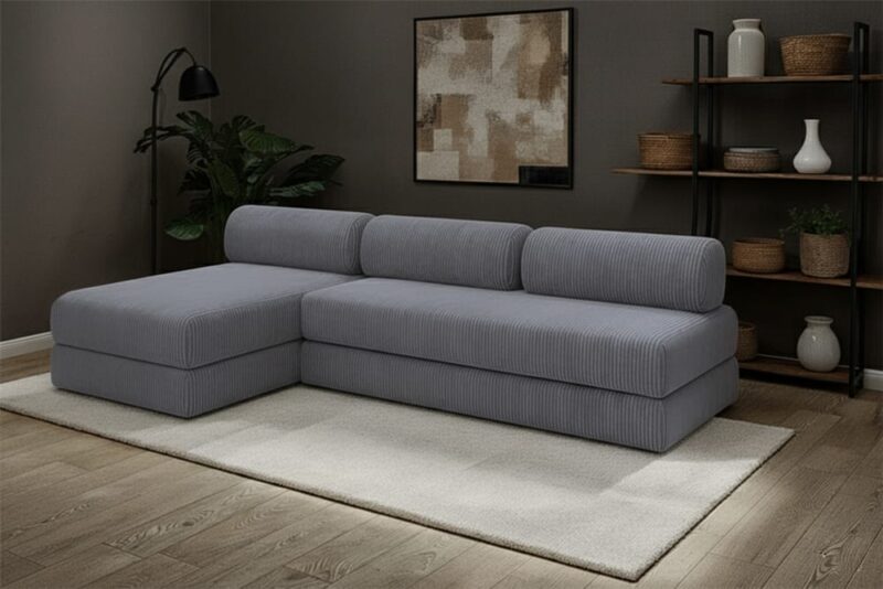Repensez votre espace avec le canapé d’angle convertible 6 places Kimo