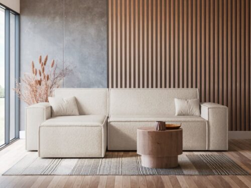 Selsey Scarlo : le canapé d’angle bouclé qui coche (presque) toutes les cases - vue détaillée