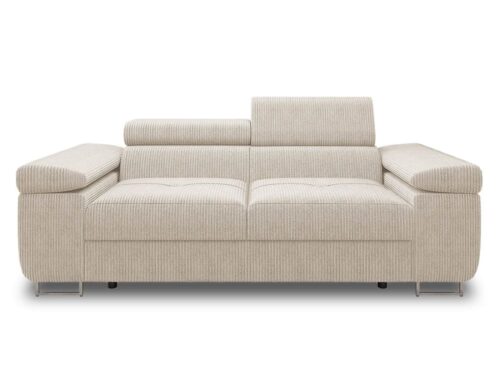 & avis – Canapé 2 places PABLO Best Mobilier (velours côtelé, têtières) - vue détaillée