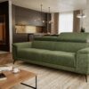 Test & Avis – Courtois Laville FIERO : canapé 3 places olive avec appuie‑tête réglables
