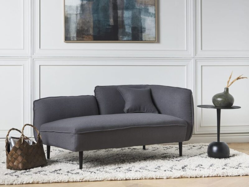 Test Beliani – Méridienne en tissu bouclé gris : design & confort