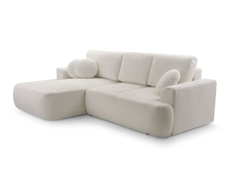 Test Best Mobilier Candela : canapé d'angle convertible méridienne gauche