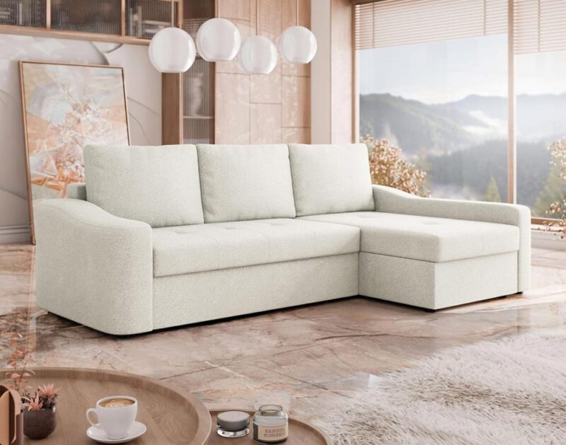 Test Best Mobilier CLAUDIA – Canapé d’angle convertible (droit)