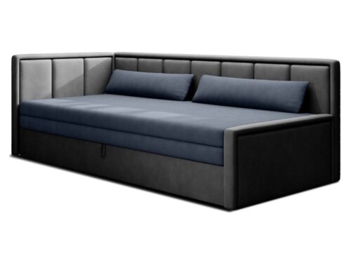 Test Best Mobilier James – Canapé d’angle gauche convertible en velours (3 places)