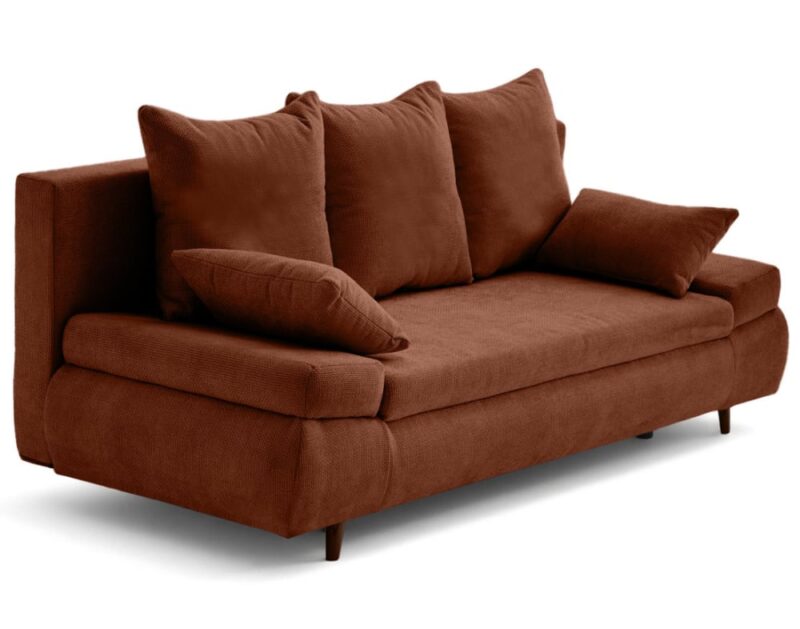 Test Best Mobilier Larson – Canapé convertible 3 places velours rouge