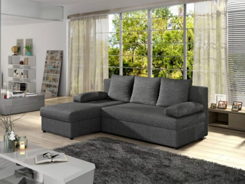 Best Mobilier Numancia : canapé d’angle réversible 4 places (Gris) - vue détaillée