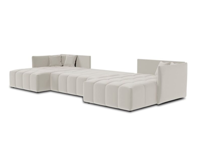 Test Best Mobilier Petra : le grand canapé d’angle panoramique en velours (convertible)