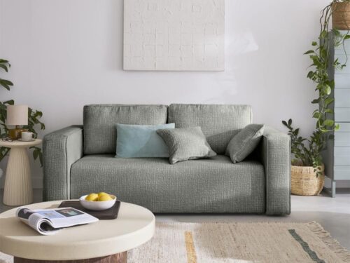 Best Mobilier Topaze (2 places) : le velours relief qui réchauffe le salon - vue détaillée