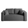 Test Best Mobilier Topaze : canapé 2 places en tissu bouclette (Gris)