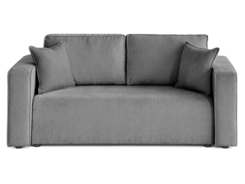 Best Mobilier Topaze – Canapé 2 places en velours côtelé gris - CoteCanape.fr