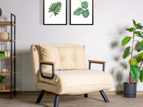 Calicosy – Fauteuil convertible 1 place beige : design, confort et verdict - vue détaillée