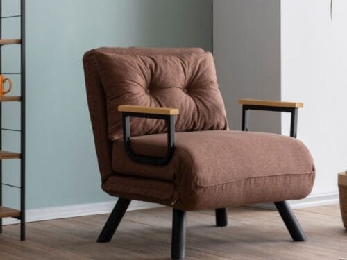 Test Calicosy, Fauteuil convertible 1 place compact (marron) : métal Test Calicosy, Fauteuil convertible 1 place compact (marron) : métal