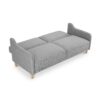 Test – Canapé convertible 3 places JULIA en tissu gris clair (MOBILIER DECO)