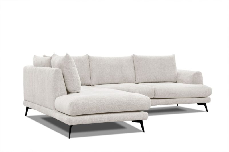 – Canapé d’angle gauche Adria (Courtois Laville) : 5 places, moderne, industriel - mise en situation