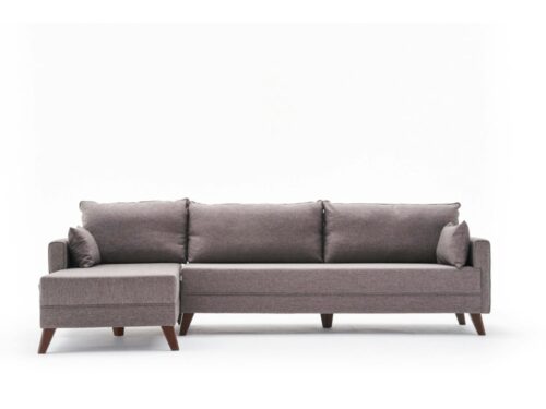 Test – Canapé d’angle taupe 275 cm côté gauche SPLIT (Pier Import)