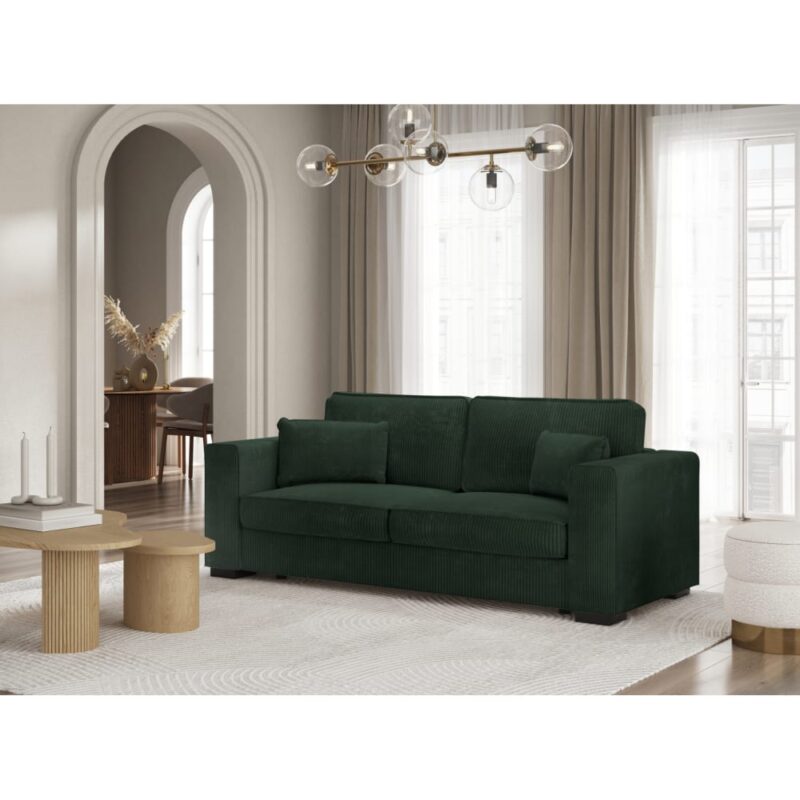 Test – Canapé droit fixe 3 places BELAMI en velours côtelé (Usinestreet)