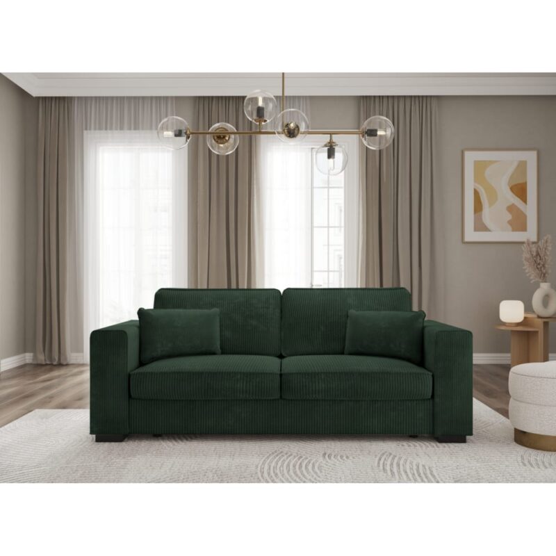 Test – Canapé droit fixe 3 places BELAMI en velours côtelé (Usinestreet)