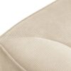 Test canapé Micadoni Home – Tissu velours côtelé hydrophobe (Beige)
