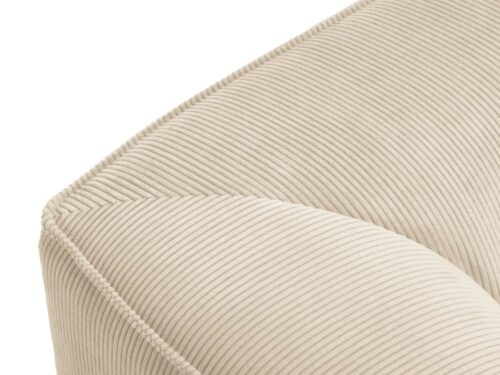 canapé Micadoni Home – Tissu velours côtelé hydrophobe (Beige) - vue détaillée