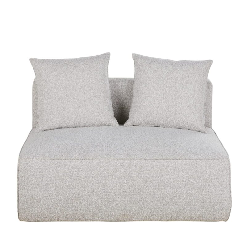 Test – Chauffeuse 2 places BARNABY gris clair chiné (Maisons du Monde)