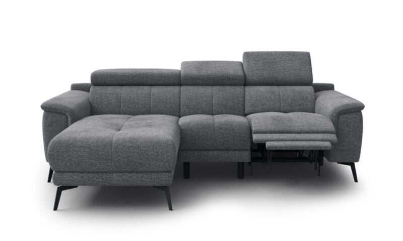 Courtois Laville FIERO : canapé d’angle 3 places, relax électrique - mise en situation