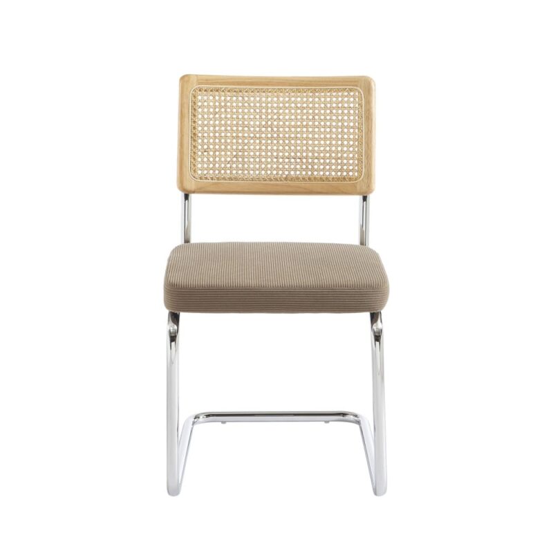 Test Drawer Skana : les chaises qui mixent velours côtelé et cannage (lot de 2)