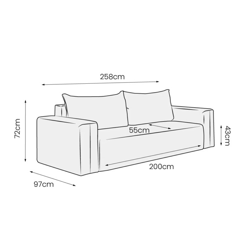 Test du canapé 3 places Nazar (Gris) – design, confort et durabilité