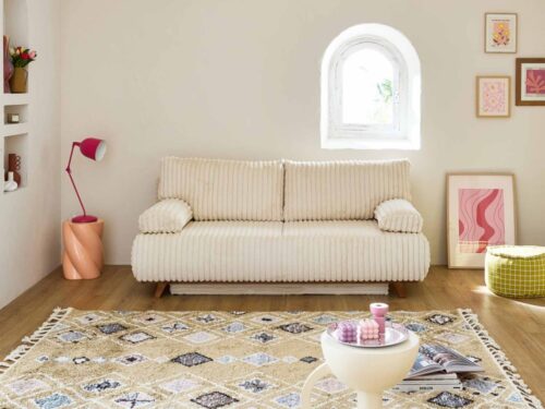 canapé Best Mobilier Cristal 3 places avec pouf : dimensions, confort et avis - vue détaillée