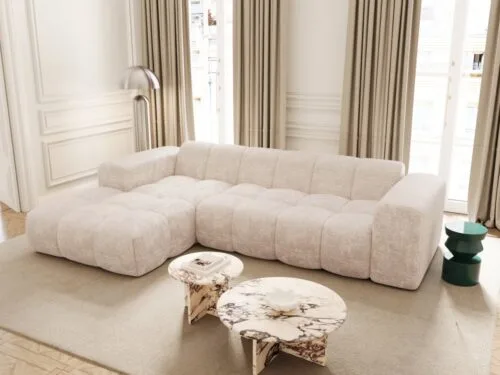 canapé BLOOM de Premium Interiors : confort contemporain en beige - vue détaillée