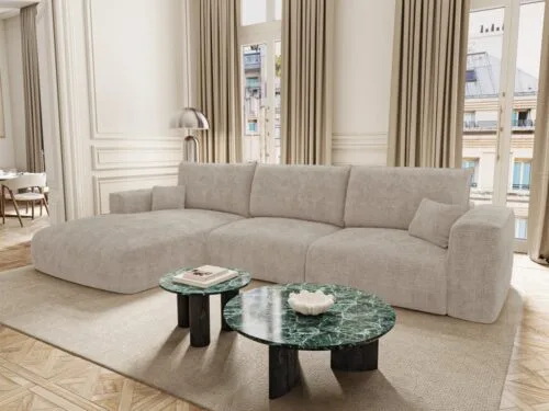 canapé Como (Beige) – Premium Interiors : convertible, doux et généreux - vue détaillée