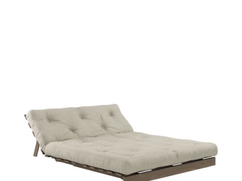 canapé convertible Karup Design Roots 140 x 200 en bois foncé - vue détaillée