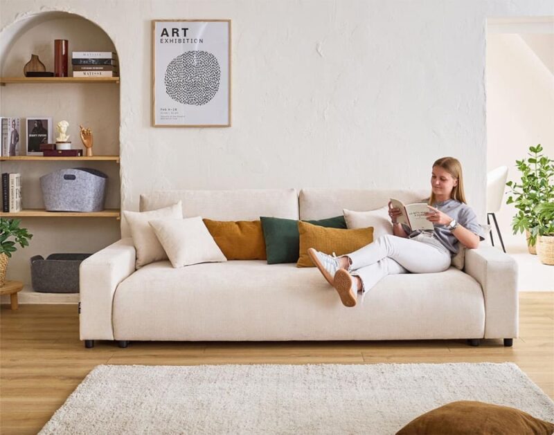 Test du canapé convertible Lisa Design Pivoine (velours côtelé, 3 places)