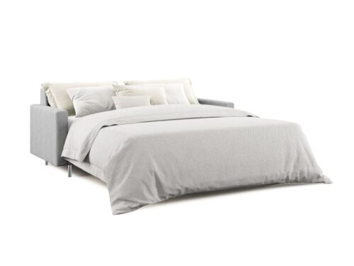 canapé convertible MEGAN (Divani.Store) – microfibre technique et pieds chromés 13 cm - vue détaillée