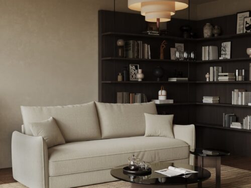 canapé convertible PLUME par SIA Home : design épuré, confort matelas - vue détaillée