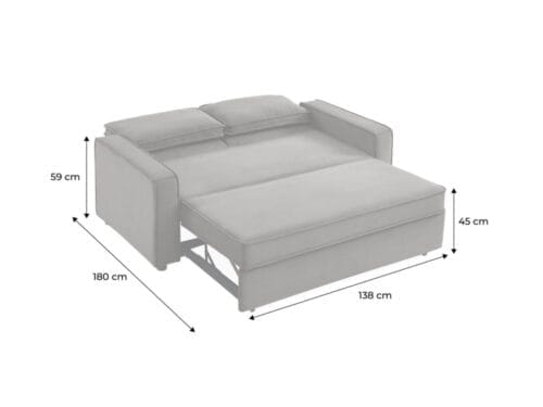 Canapé convertible sweeek en velours côtelé (Beige), 3-en-1 futé